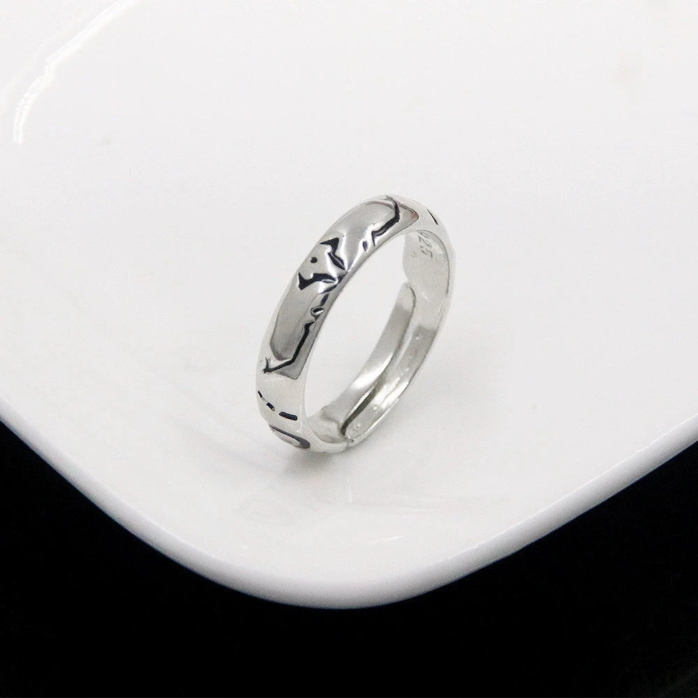 Anime Jujutsu Kaisen Ryomen Sukuna Itadori Yuji Ring Cosplay Metal Opening Adjustable Unisex Rings Jewelry Prop Accessories Gift