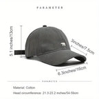 Stylish Bear Embroidered Baseball Cap Sun Protective Breathable Adjustable Ideal Casual Hat Men Women Unisex Baseball Cap