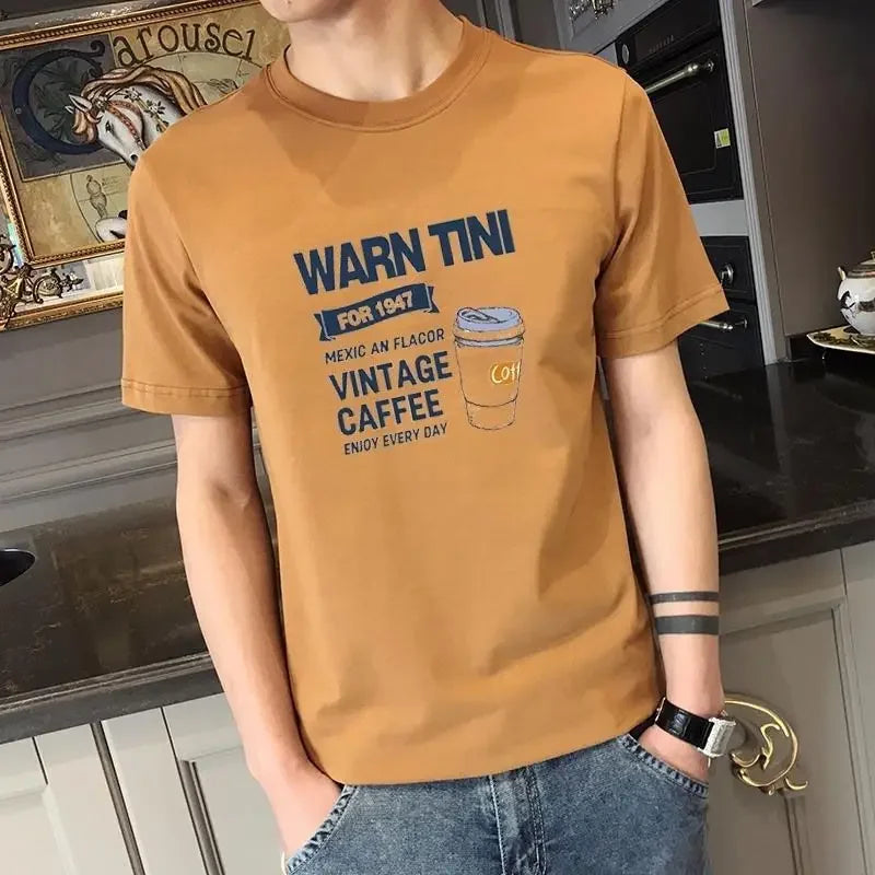T Shirt For Men Print Anime Top Oversized Man Tee Shirts Alphabet Quick-drying Stylish Harajuku Cheap Clothes And Young On Sale