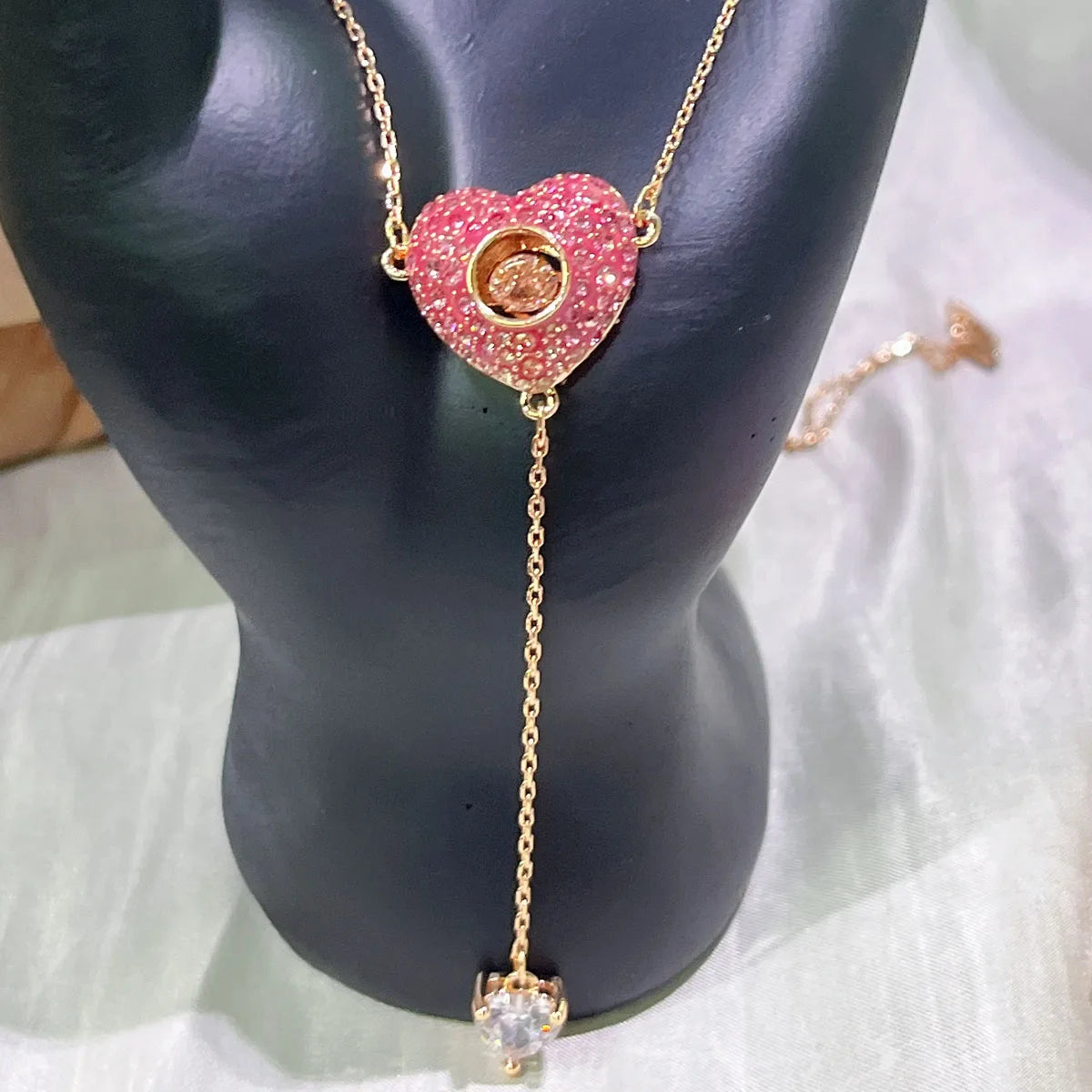 Necklacef Flower Love Original High Quality Jewelry Luxury Brand Crystal Exquisite Pendant Crystal Party Gift for Women