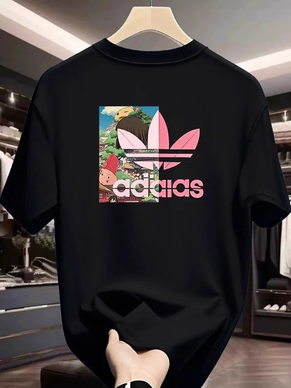 2025 Short-sleeved T-shirt Summer Street Cool Cartoon Top, High-quality, Luxurious and Popular Style, Ins Y2k