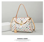 Ladies' tote bag, European and American retro handbag, printed underarm bag, fashionable commuting crossbody bag