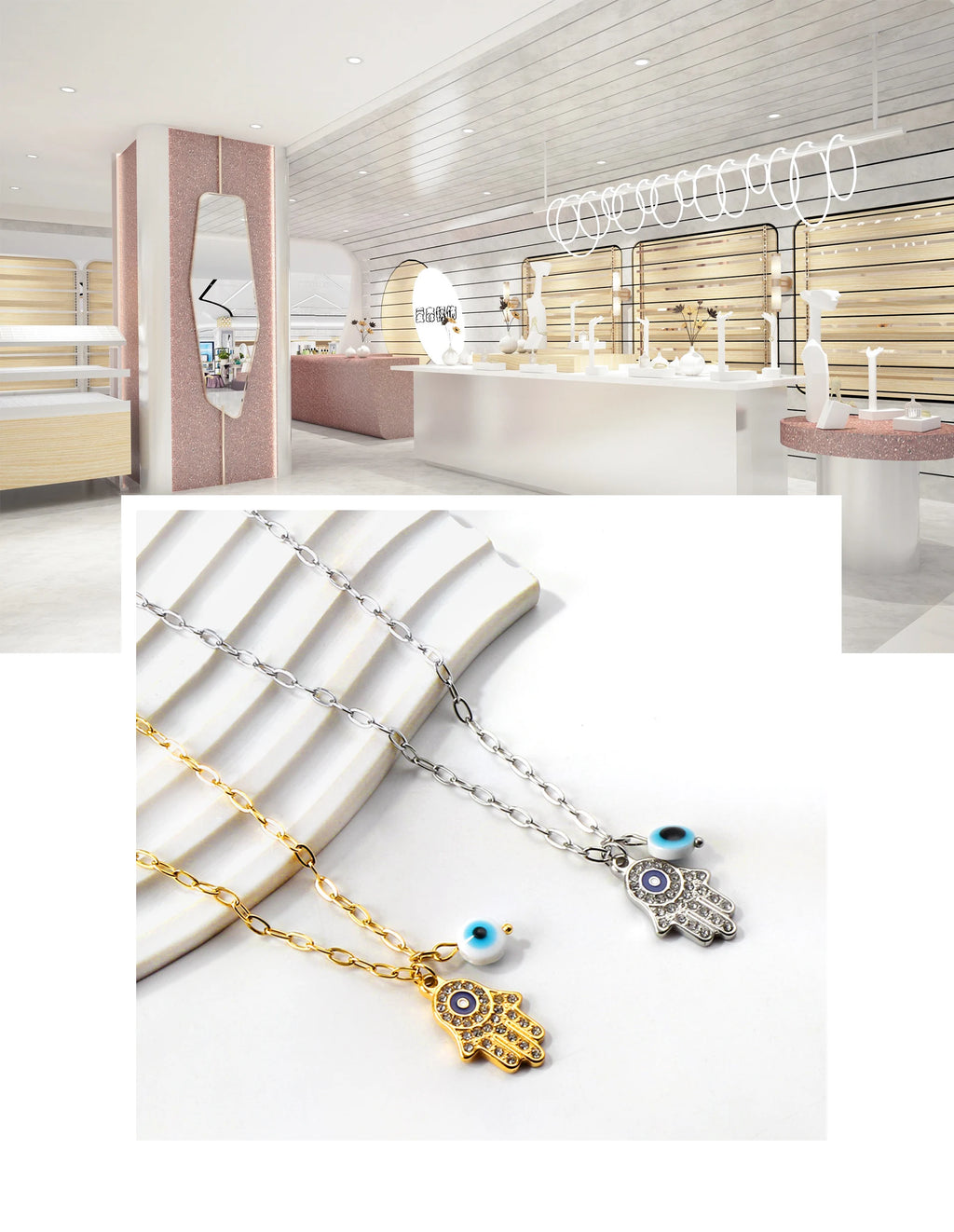 Evil Eye Pendant Necklaces For Women Girls Trending Gold Plated Layer Chain Choker Necklace Jewelry Birthday Gifts Free Shipping