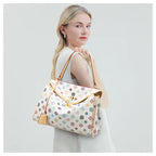 Ladies' tote bag, European and American retro handbag, printed underarm bag, fashionable commuting crossbody bag