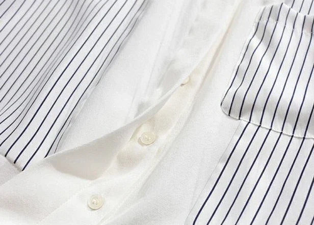 Shirts & Blouses For Women Striped Thin Style Woman Top Button Up Novelty 2025 Cute And Elegant Basic Premium Promotion Xl
