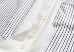 Shirts & Blouses For Women Striped Thin Style Woman Top Button Up Novelty 2025 Cute And Elegant Basic Premium Promotion Xl