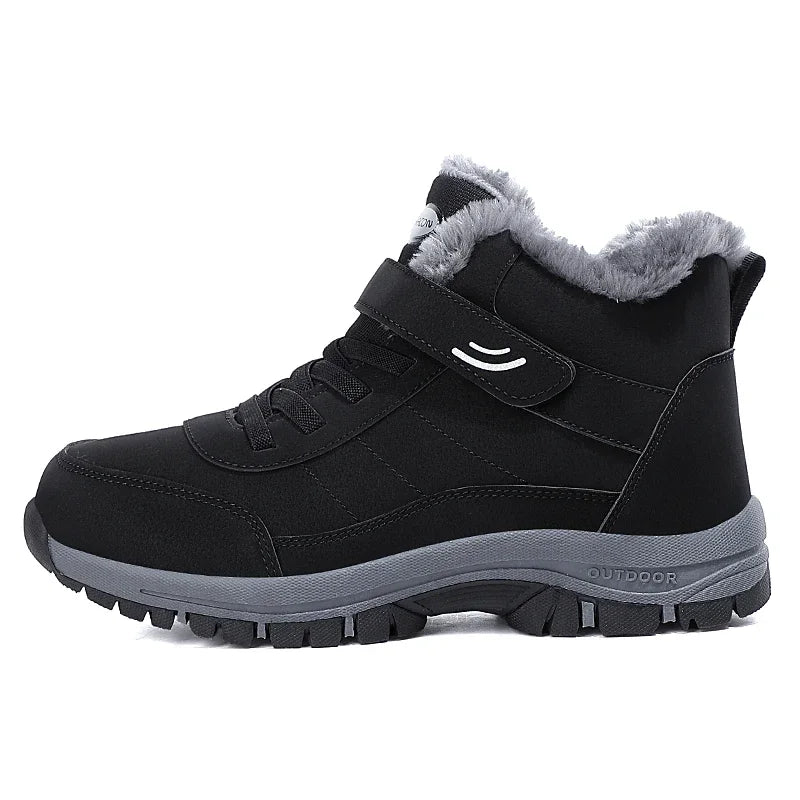 Outdoor Hiking Boots for Women Platform Snow Shoes Boots Plush Keep Warm Men Boots Winter Ankle Boots Comfortable Walking Shoes