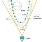 Evil Eye Pendant Necklaces For Women Girls Trending Gold Plated Layer Chain Choker Necklace Jewelry Birthday Gifts Free Shipping