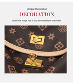 Ladies' tote bag, European and American retro handbag, printed underarm bag, fashionable commuting crossbody bag