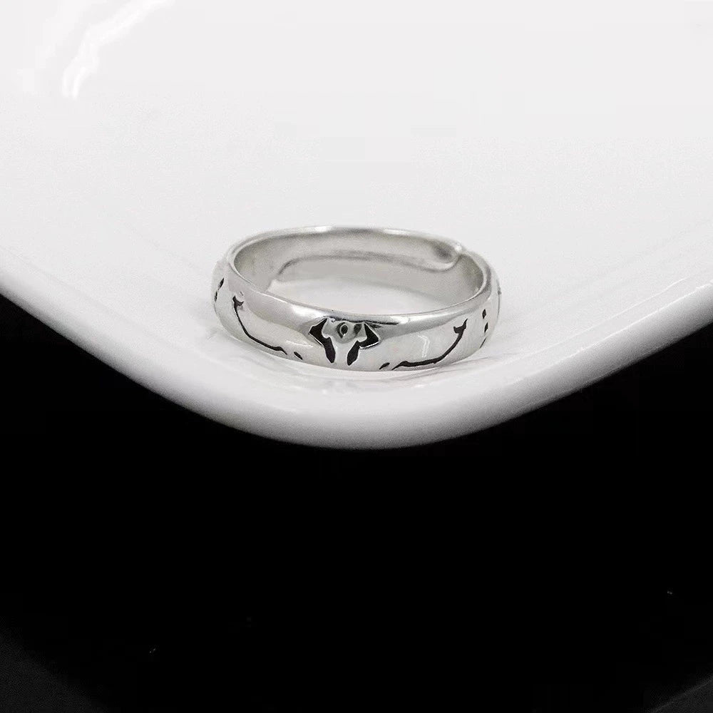 Anime Jujutsu Kaisen Ryomen Sukuna Itadori Yuji Ring Cosplay Metal Opening Adjustable Unisex Rings Jewelry Prop Accessories Gift