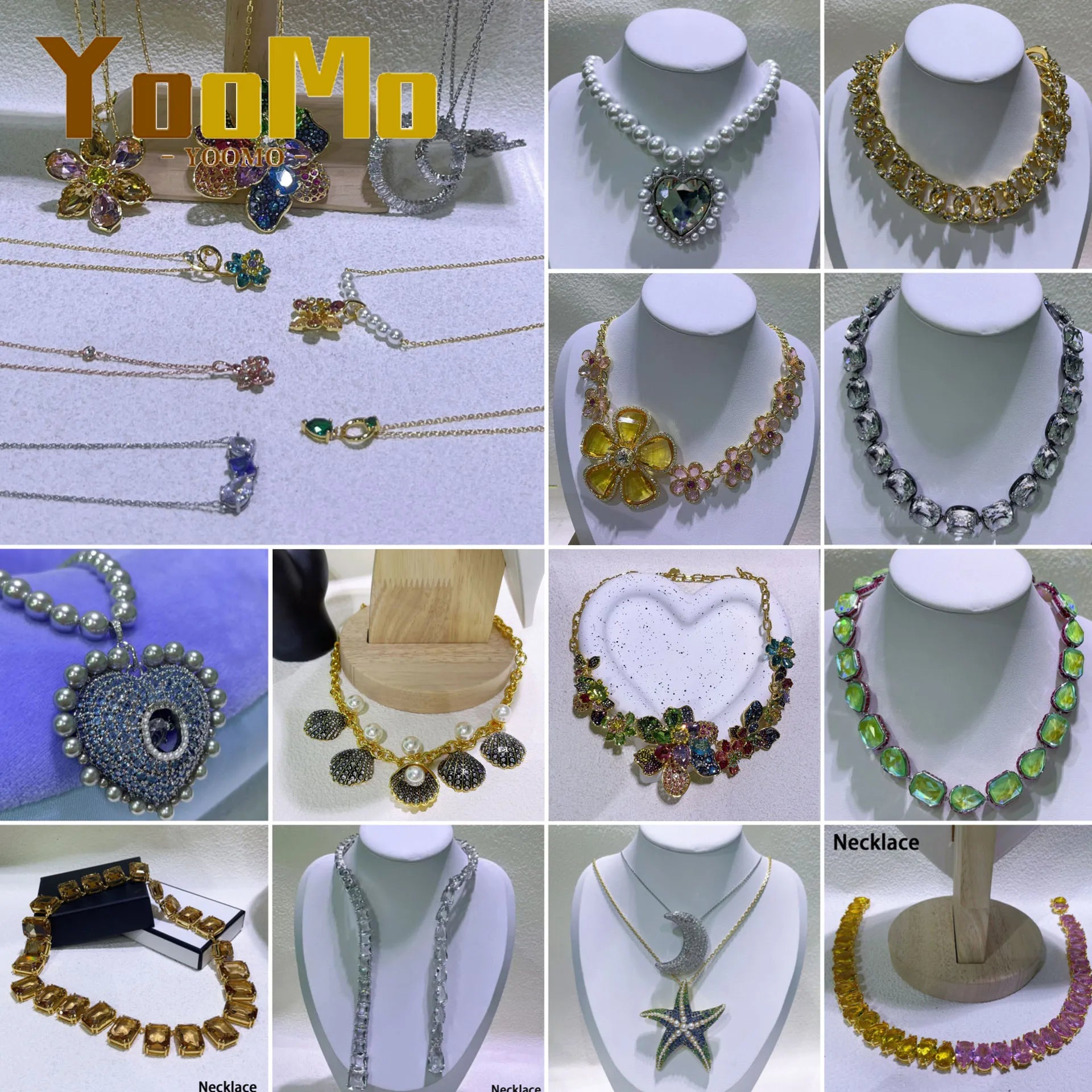 Necklacef Flower Love Original High Quality Jewelry Luxury Brand Crystal Exquisite Pendant Crystal Party Gift for Women