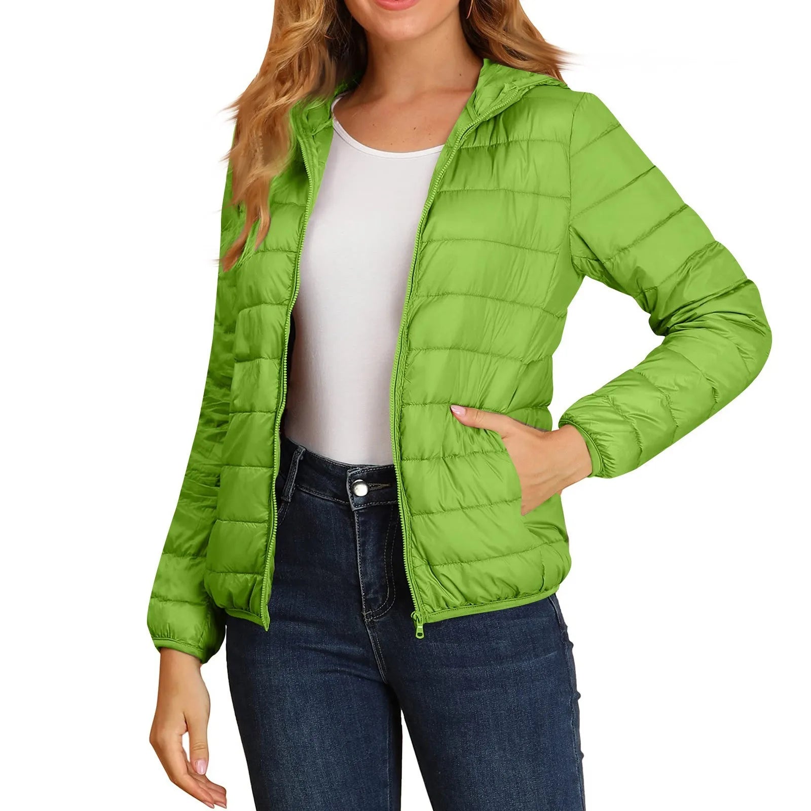 Women Puffer Jacket Plus Size 2025 New Spring Autumn Female Ultra Lightweight Packable Hooded Down Coats