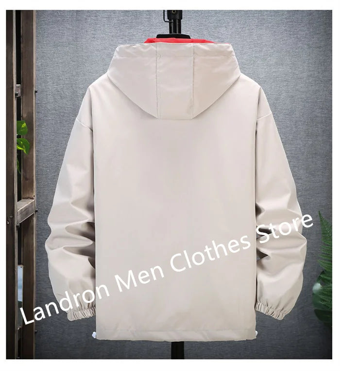 Hooded Windbreaker Man 8XL 7XL Japanese Casual Blouson Jaket Hoodies Black Male Plus Size 6XL Bomber Spring Autumn Clothes Coats