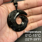Super Cool Thermochromic Pendant Mysterious Lucky Time Necklace Brings Luck Fortune Awesome Color Changing Trendy Special Gift