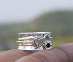 Rotating Love Ring Lover Heart Rotatable Decompression Ring Personalized Inspiration Rings Vintage Ring Jewelry Anniversary