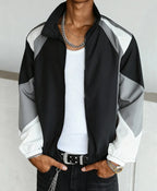 Men's color-blocked jacket, lightweight, casual, travel, windproof and wear-resistant, high-quality fabric, boyfriend gift