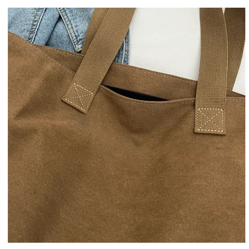 Tote Bag Women's Fashionable Canvas Tote Bag Spacious Durable Shoulder Bag with Zipper Closure Classic Design for Work