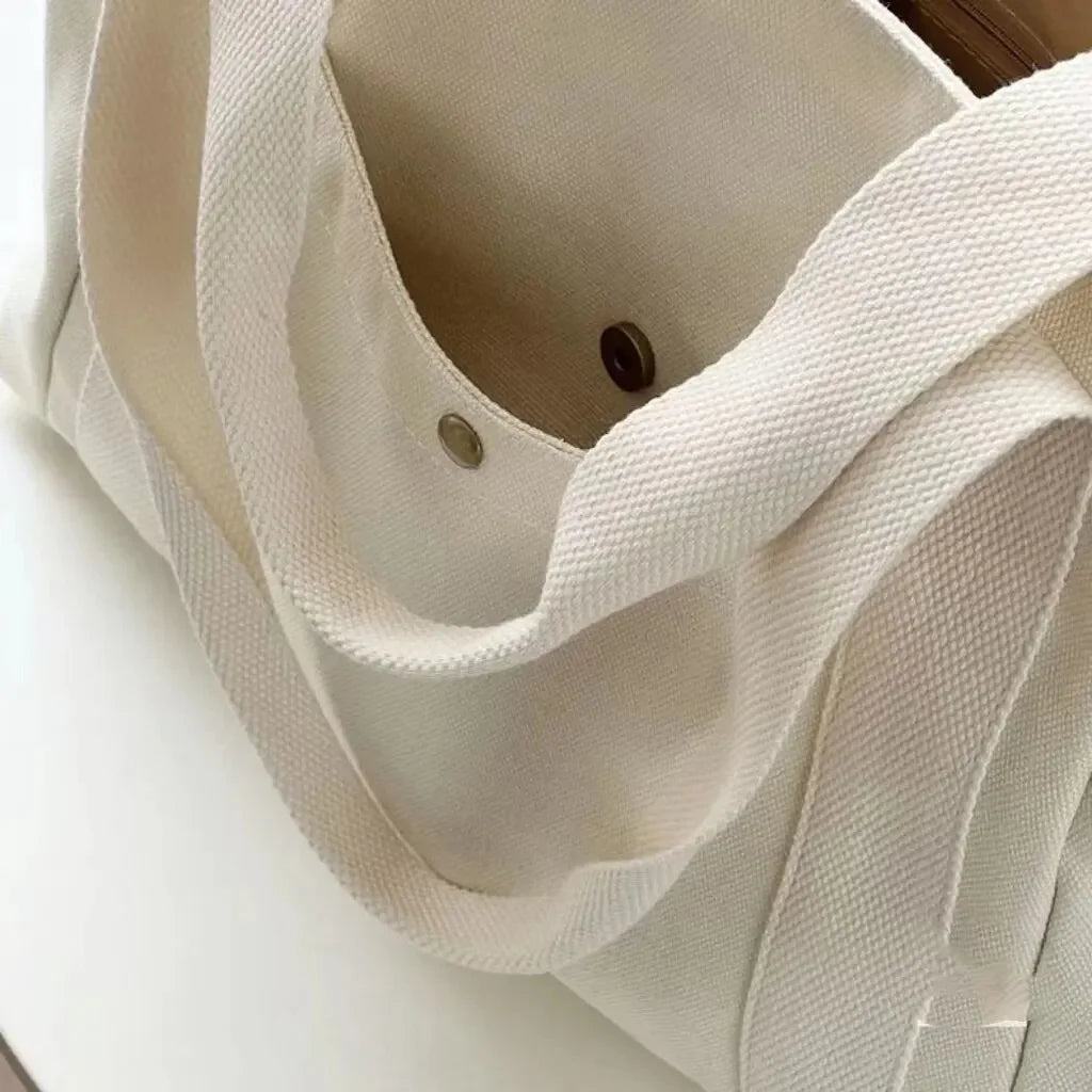 Large Capacity Tote Canvas Bag for Work Outgoing High Appearance Commuting Versatile Art Student Clothing Book Shoulder Bag Bag
