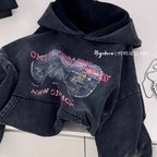 Boys Hooded Sweater Autumn New Children's Retro Trendy Casual Jumper Boys Loose Top 2025