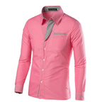 White Striped Shirts Mens 2025 Long Sleeved Business Slim Fit Male Shirt Black Social Clothes Camisa Masculina Vetement Homme