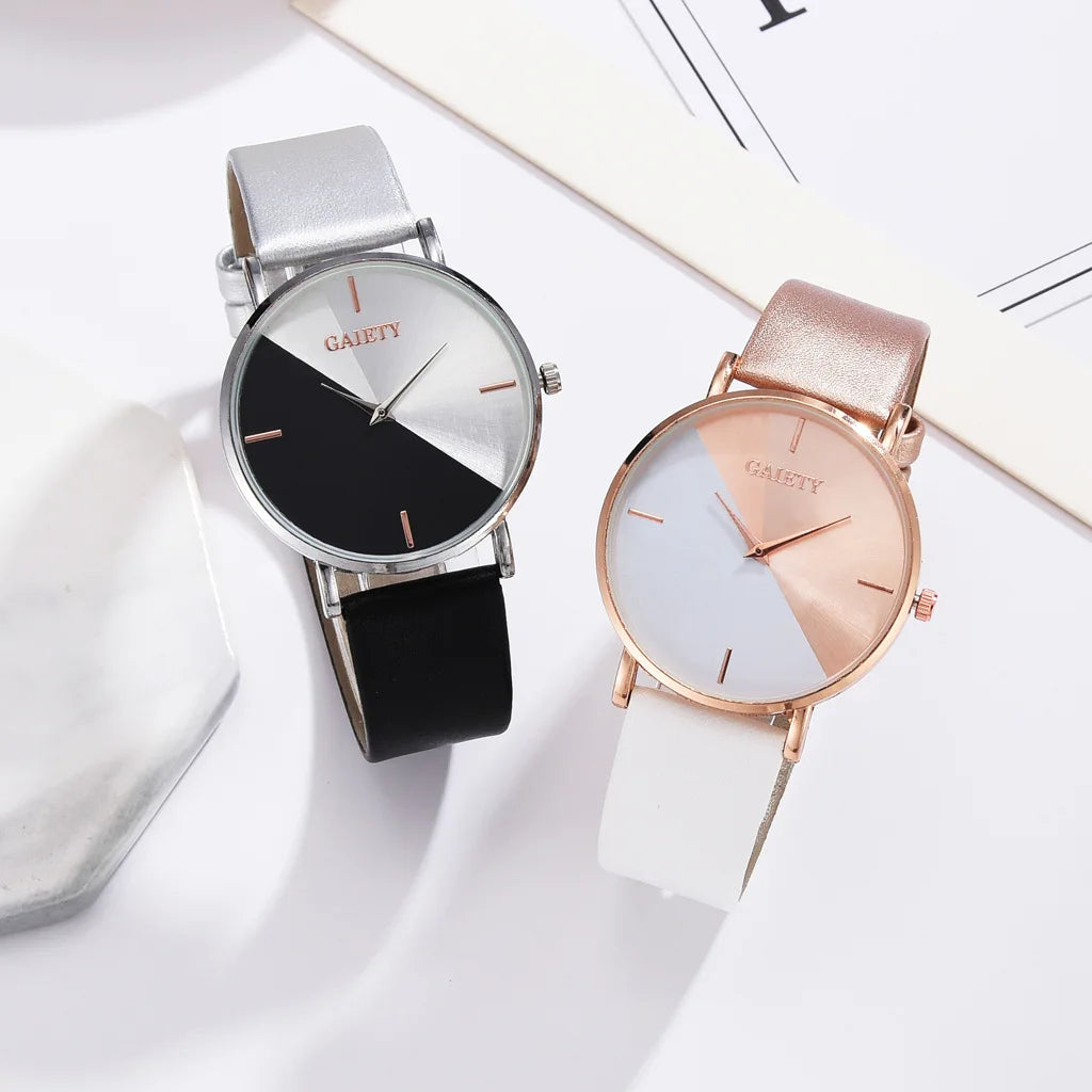 Fashion Ladies Watch for Women Quartz Watches Double Color Women's Hand Watches Elegant Women's Wrist Lovers Watch 2023 Bracelet