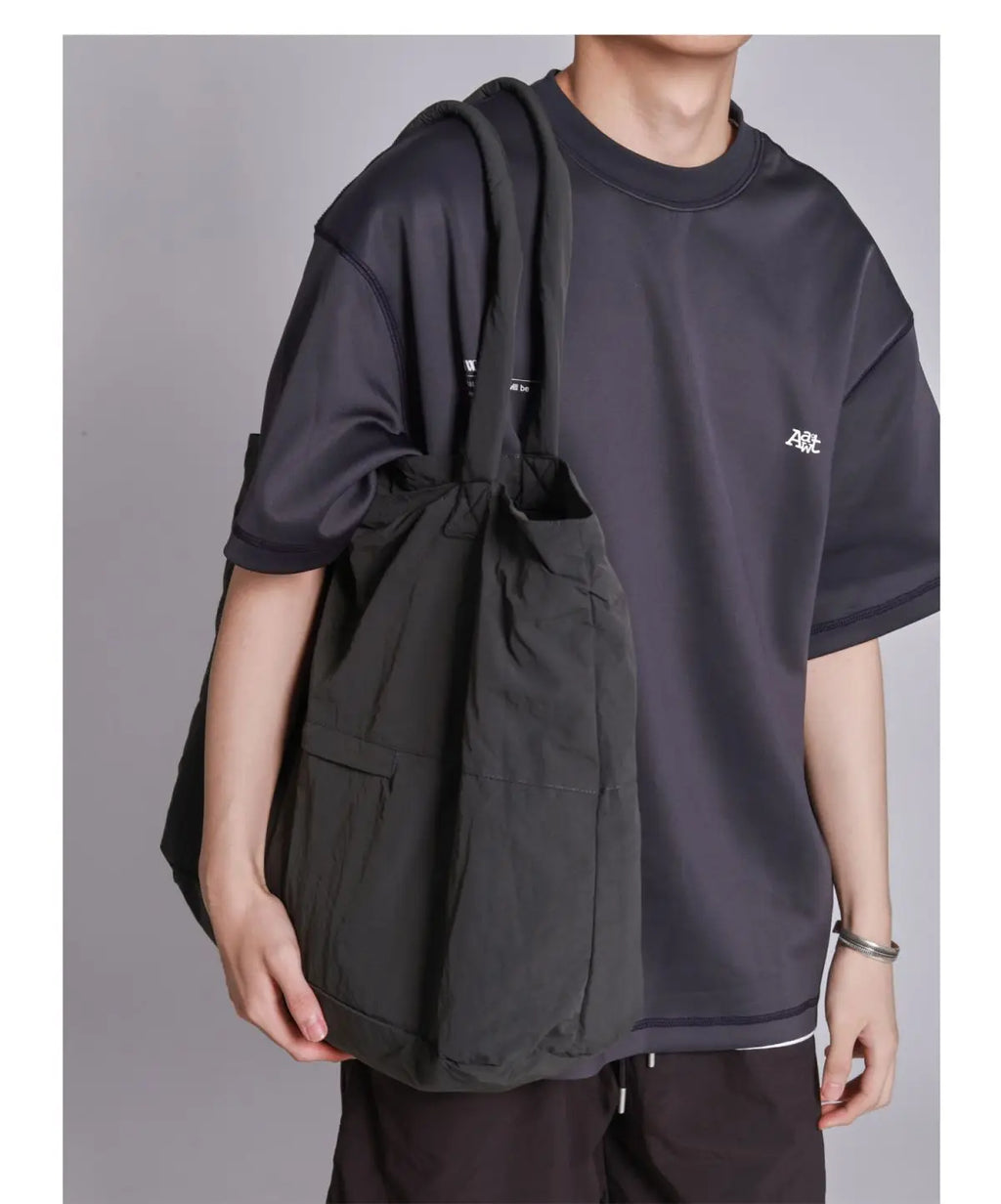 Tote Bag 2024 New Fashion Simple Office Lady Nylon Splashproof Shoulder Bag Handbag All-match