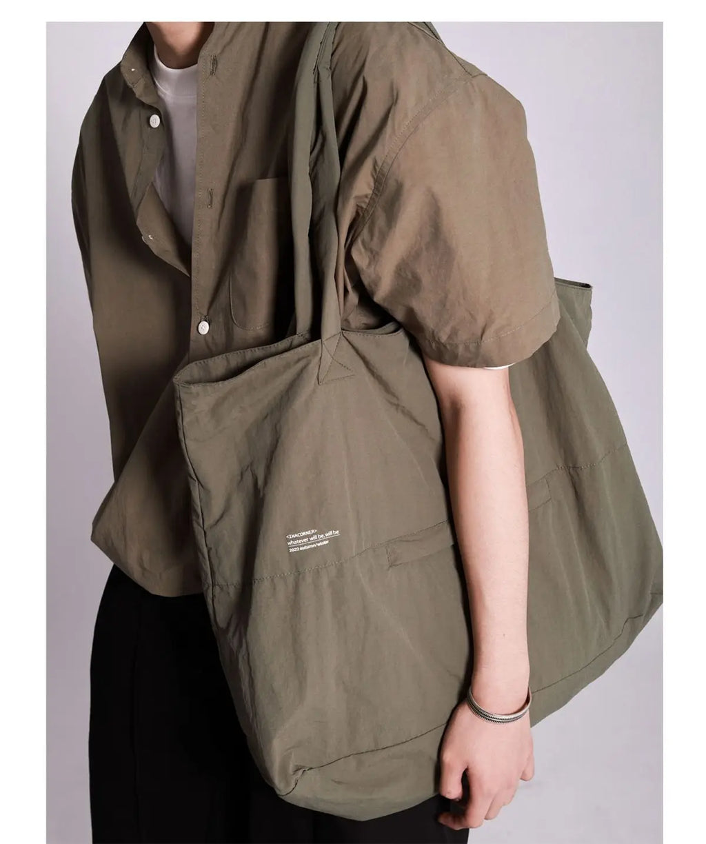 Tote Bag 2024 New Fashion Simple Office Lady Nylon Splashproof Shoulder Bag Handbag All-match