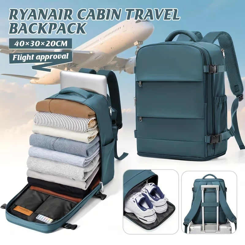 Women Men Hand Luggage Backpack Business College Laptop Travel Backpack Waterproof Carry on mochila viaje cabina avion 40x20x25