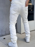 Fashionable Men's Jeans   Cool and Stylish Hip Hop Style Casual Pants   White Cotton Blended Fabric   Breathable and Comfortable