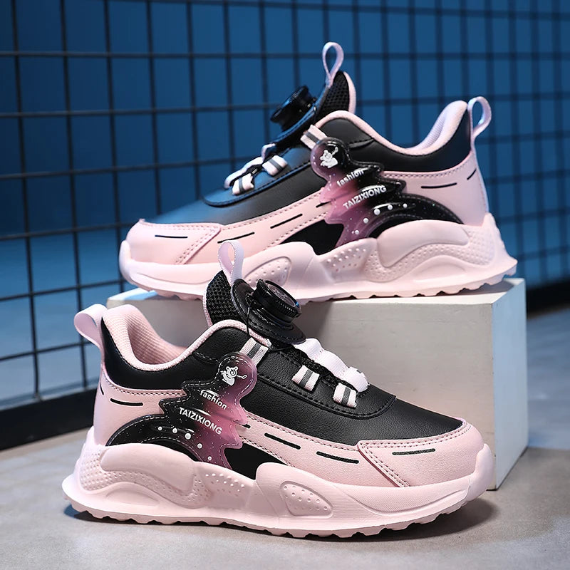 Children Sneaker Boys Casual Shoes Leather Student Walking Shoes Kids Non-slip Lightweight Girls Sports Running Tennis Footwear