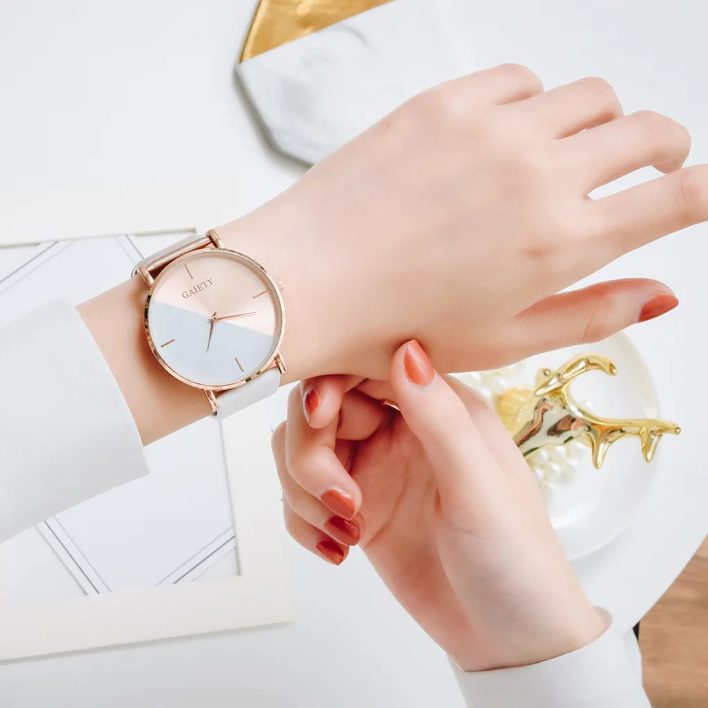 Fashion Ladies Watch for Women Quartz Watches Double Color Women's Hand Watches Elegant Women's Wrist Lovers Watch 2023 Bracelet