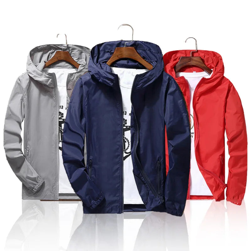 Quick Dry Coat Cycling Running Sunscreen Waterproof UV Women Men Thin Outwear Ultra-Light Jacket Men Windproof Coat Jacket 7XL