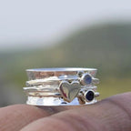 Rotating Love Ring Lover Heart Rotatable Decompression Ring Personalized Inspiration Rings Vintage Ring Jewelry Anniversary
