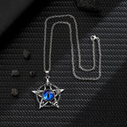Antique Evil Eye Pendant Necklace For Women Men Creative Punk Hollow Star Colorful Eyeball Connect Choker Chain Jewelry Gifts