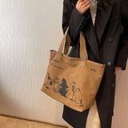 Tote Bag Women's Fashionable Canvas Tote Bag Spacious Durable Shoulder Bag with Zipper Closure Classic Design for Work