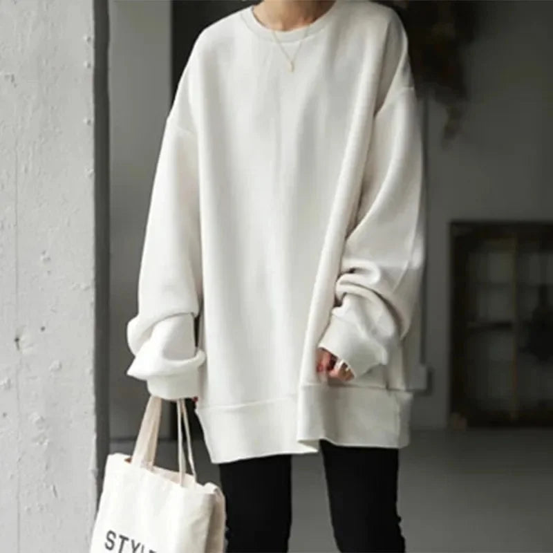 Loose Men's and Women's Couples Hooded Sweater Crew Neck Jumper Korean Style High Quality Autumn and Winter New Elegant Fashion
