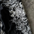 Y2K Retro Casual Jogger Pants Gothic Skull Print Afterlife Sweats Floor Pants Trend Harajuku Hip Hop Oversized Unisex Clothing