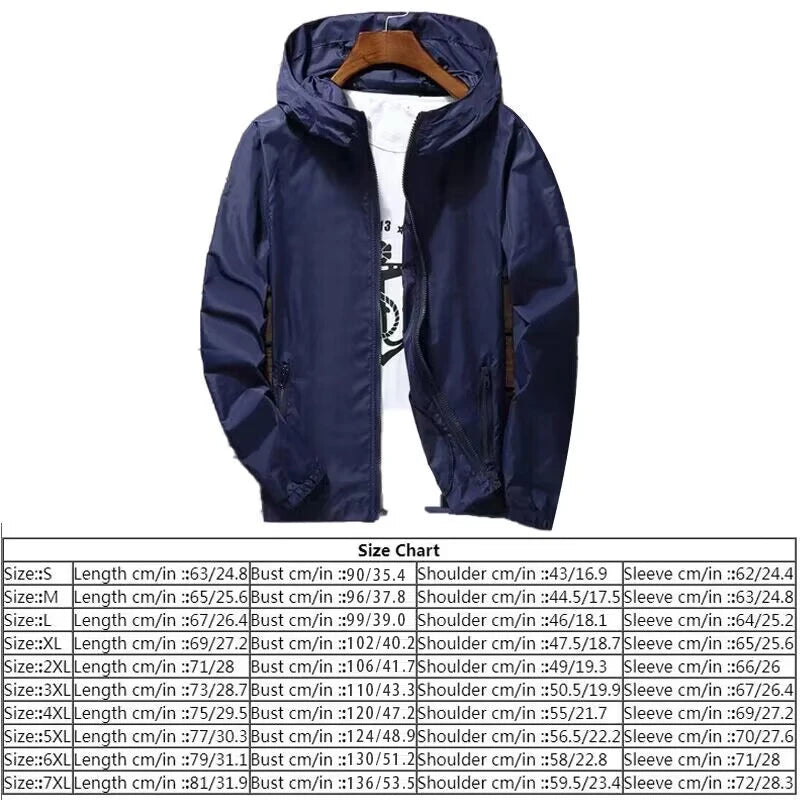 Quick Dry Coat Cycling Running Sunscreen Waterproof UV Women Men Thin Outwear Ultra-Light Jacket Men Windproof Coat Jacket 7XL