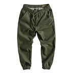 Cargo Pants Trousers for Men 2022 Casual Multi Pockets Stretchy Cuffs Thin Drawstring Elastic Waist Men Fitness Pants