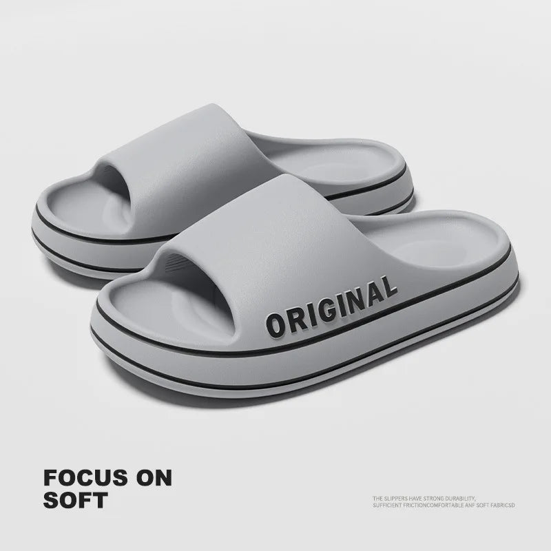 Slippers For Man Solid Feslishoet Women Letter Mens Thick Sole Indoor Bathroom Anti Slip Shoes Summer Slippers Indoor House