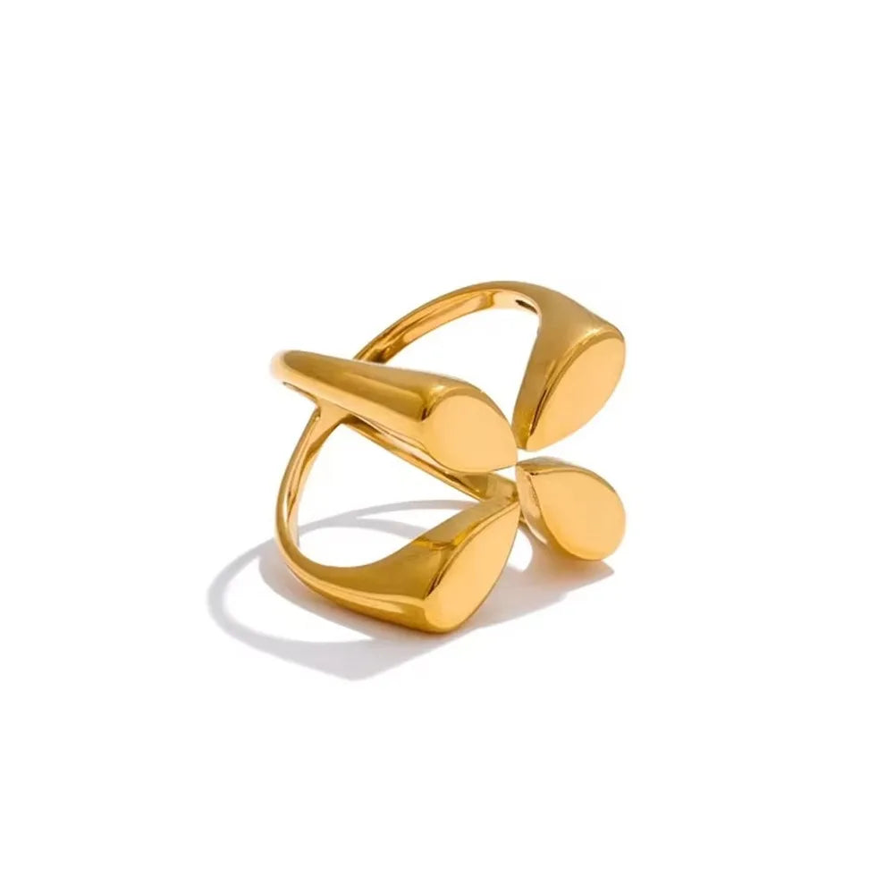 Irregular Design Knuckle Ring Minimalist Style Unique Pattern Finger Ring Exquisite Craftsmanship Delicate Texture Pleated Ring