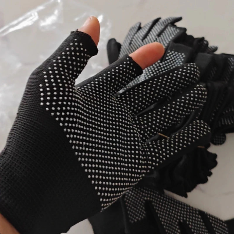 1/50pairs Nylon Gloves with Touch Screen Adhesive Anti Slip and Wear-resistant Labor Protection Men's and Women's Work Gloves
