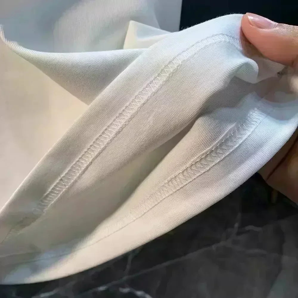 A Thin Short-sleeved T-shirt with Cute Cartoon Totoro Prints for Both Men and Women in Spring and Summer As The Base