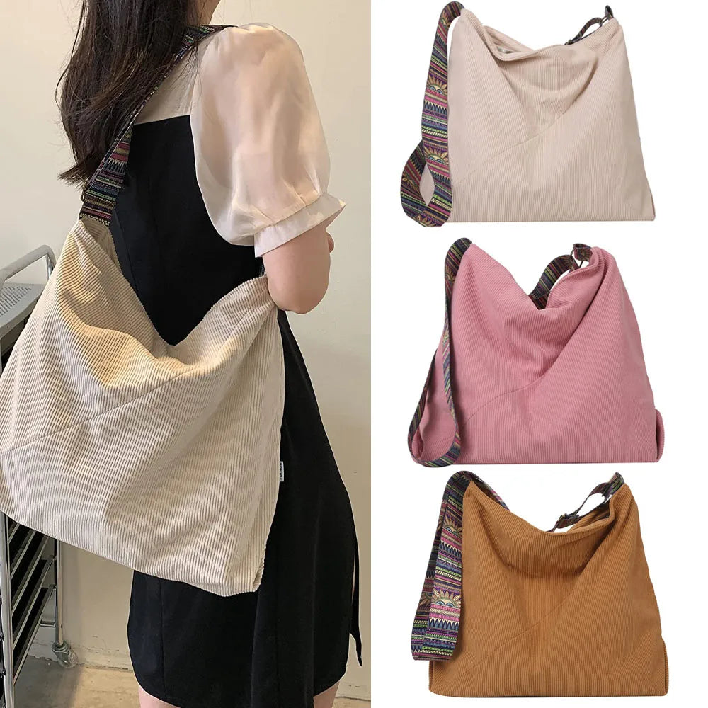 Tote Bag Women Large Crossbody Bag Stylish Handbag for Women Corduroy Bag shoulder Bag Casual Handbag