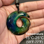 Super Cool Thermochromic Pendant Mysterious Lucky Time Necklace Brings Luck Fortune Awesome Color Changing Trendy Special Gift
