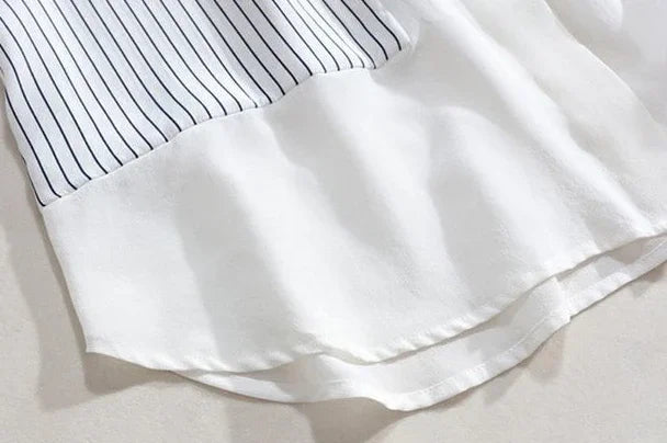 Shirts & Blouses For Women Striped Thin Style Woman Top Button Up Novelty 2025 Cute And Elegant Basic Premium Promotion Xl