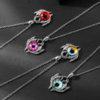 Antique Evil Eye Pendant Necklace For Women Men Creative Punk Hollow Star Colorful Eyeball Connect Choker Chain Jewelry Gifts