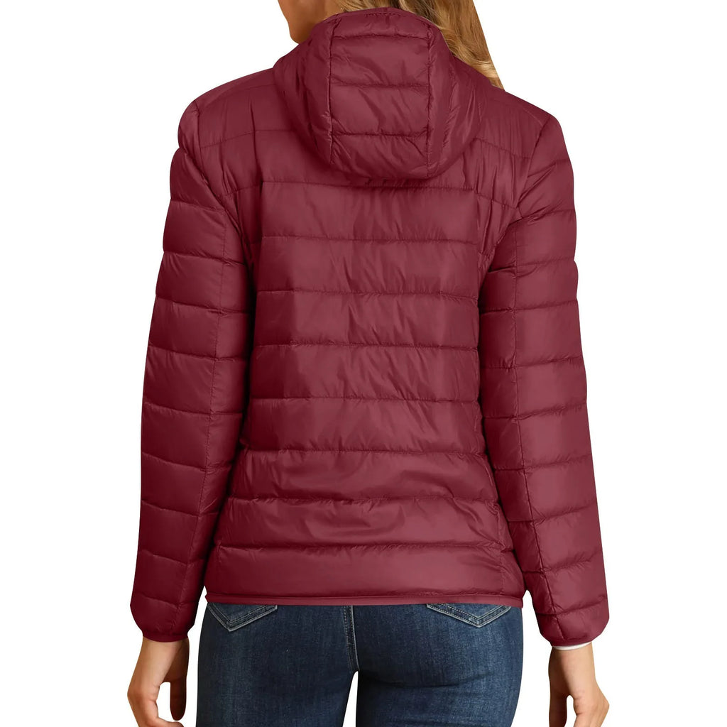 Women Puffer Jacket Plus Size 2025 New Spring Autumn Female Ultra Lightweight Packable Hooded Down Coats