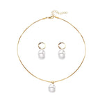 2 Pieces Of Round Pearl Jewelry Set, Earrings, Pendants, Necklaces, Ladies' Exquisite And Fashionable Wedding Jewelry Set,Gifts