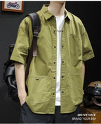 T-shirt Short-sleeved Shirt Men's Trendy Brand Trendy Shirt Summer Casual Work Clothes Loose Summer Trendy
